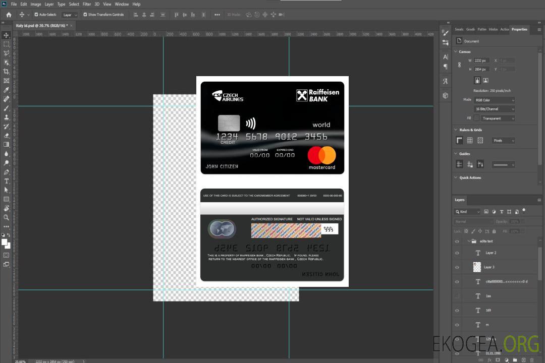 République tchèque Banque Raiffeisen World Mastercard template République tchèque Banque Raiffeisen World Mastercard template